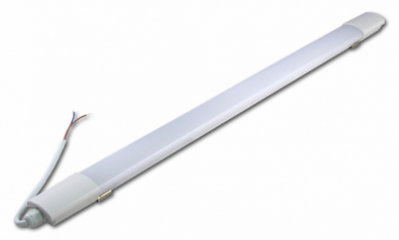 MasterLED 36 W-os 126 cm hosszúságú falon kívüli natúr fehér téglalap alakú por- és pára ...