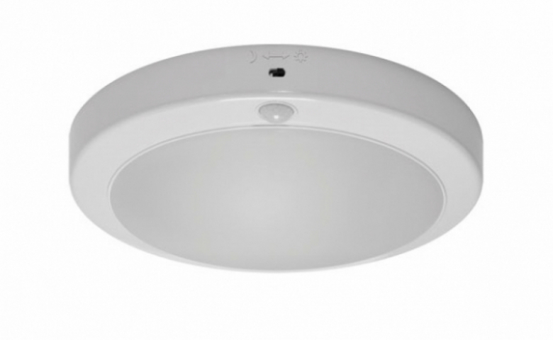 Strühm Lopez 18 W-os ø240 mm kerek natúr fehér mozgásérzékelős mennyezeti lámpa ...