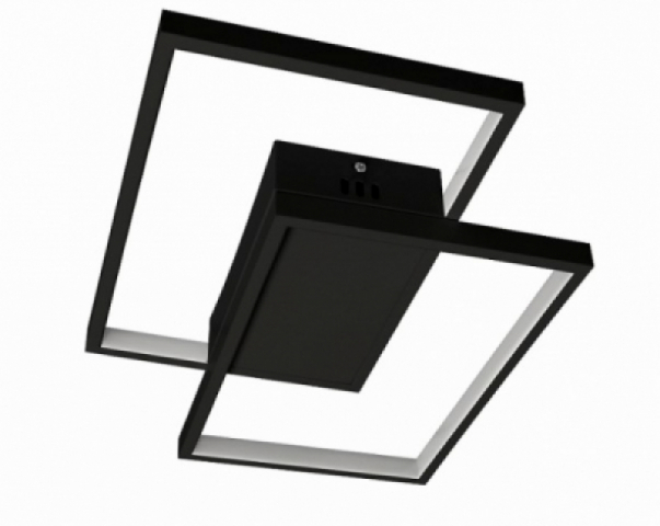 MasterLED Galaxis Polaris 45 W-os, 42x30 cm fekete LED távirányítós mennyezeti lámpa 