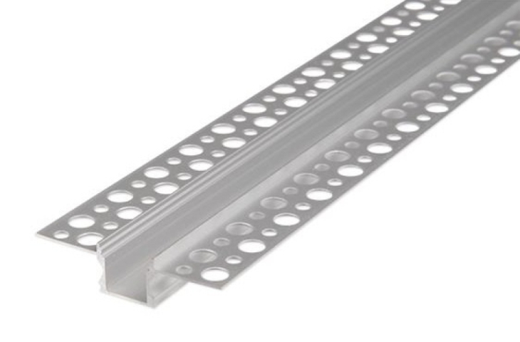 MasterLED Gipszkartonba süllyeszthető aluprofil 17 mm széles, 2 méteres szál ezüst 