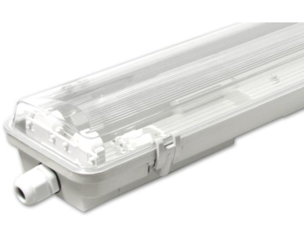 MasterLED 120 cm-es armatúra 2x18 W-os víztiszta fedéllel natúr fehér LED ...