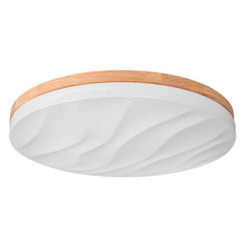 MasterLED XUDO 72W, 3000-6500K, 500x85 mm, valódi fa/fehér színű mennyezeti lámpa ...