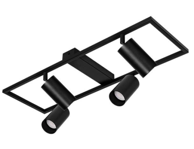 MasterLED Bumo GU10 foglalatú, 4es fekete mennyezeti lámpa 