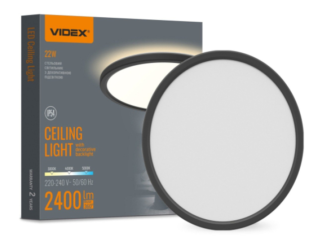 Videx mennyezeti lámpa, állítható színhőmérséklettel 2400LM 3000K/4000K/5000K ...