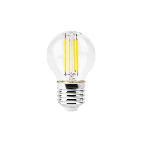 Filament szálas LED izzó E27 foglalattal G45 2700K 6W 