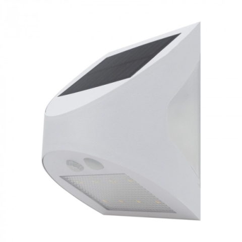 Ecolight Napelemes homlokzati lámpatest alkonyérzékelővel fehér 3W 4000K 